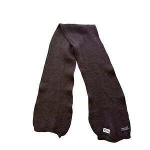 Amicale Women's Alpaca Scarf Shawl Brown Soft Ribbed Knit Travel